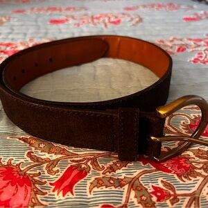 Ralph Lauren Brown Suede Belt